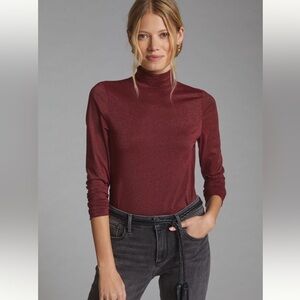 NWT Daily Practice by Anthropologie Shimmer Open-Back Bodysuit, S